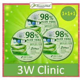 [Bundle of 3] 3W Clinic 98% Aloe Vera Soothing Gel 300ml